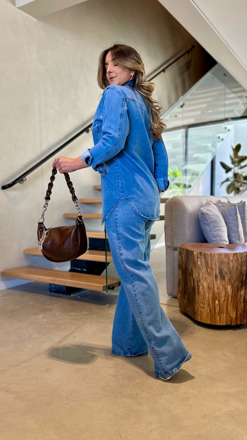 Max Jaqueta Jeans Com Aplicação Mari