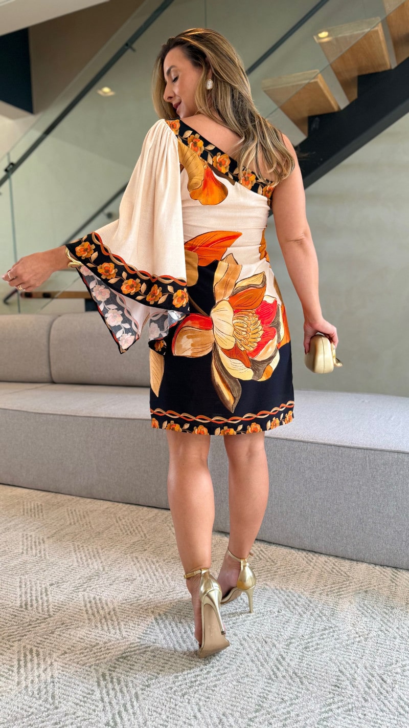 Vestido Curto Nula Manga Sabrina