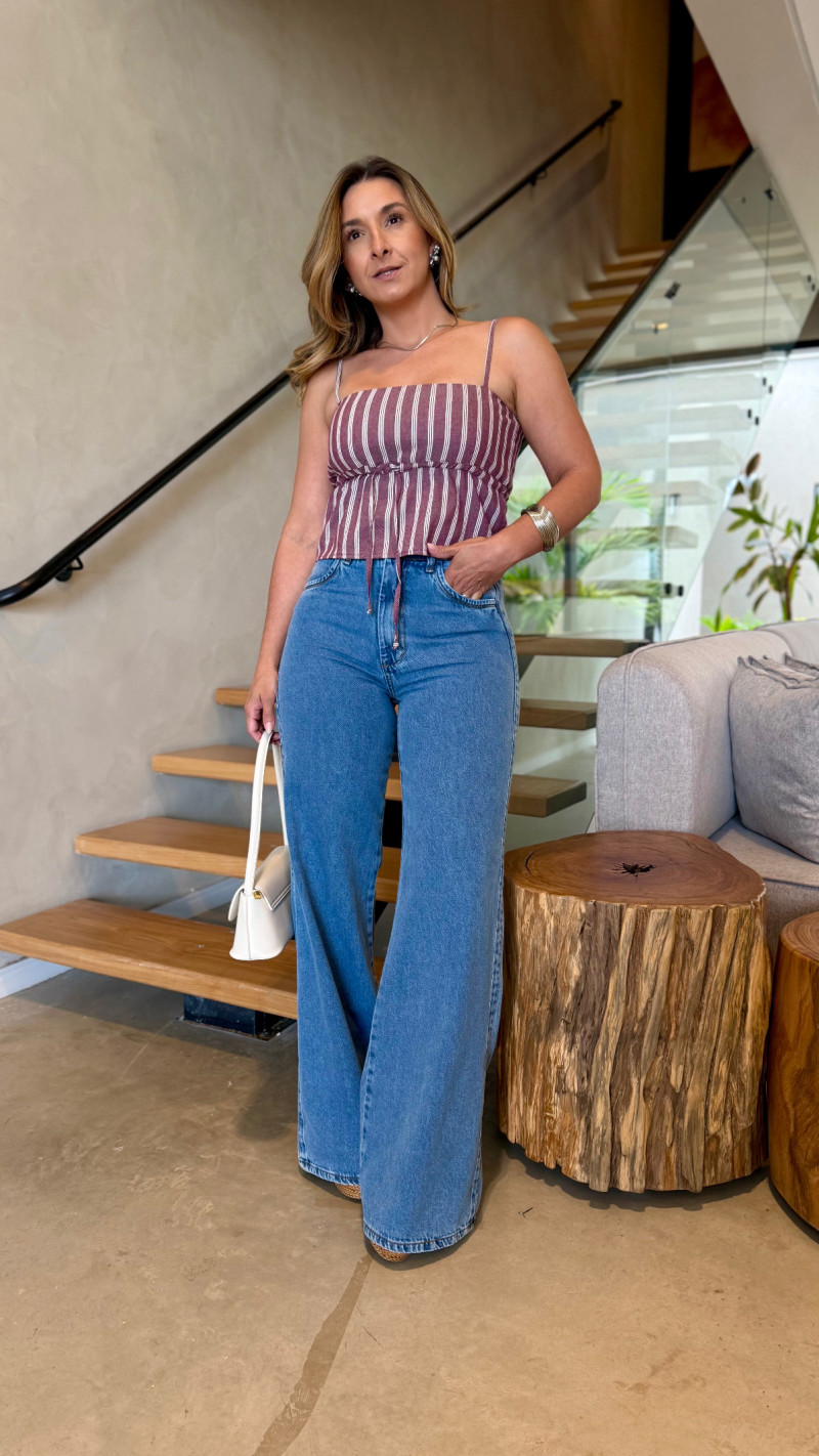 Calça Jeans Wide Leg Lay