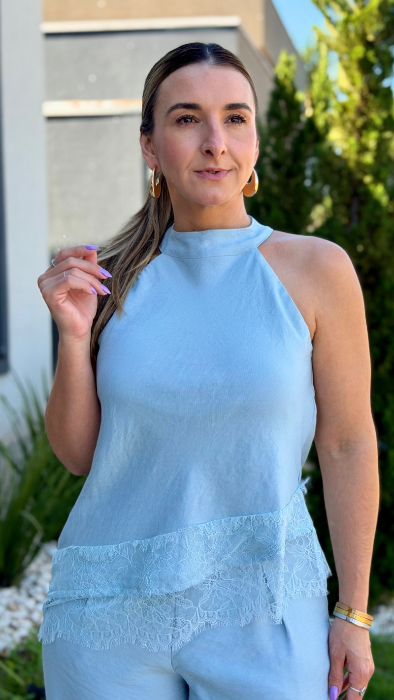 Conjunto Blusa Assimétrica E Calça Mirian