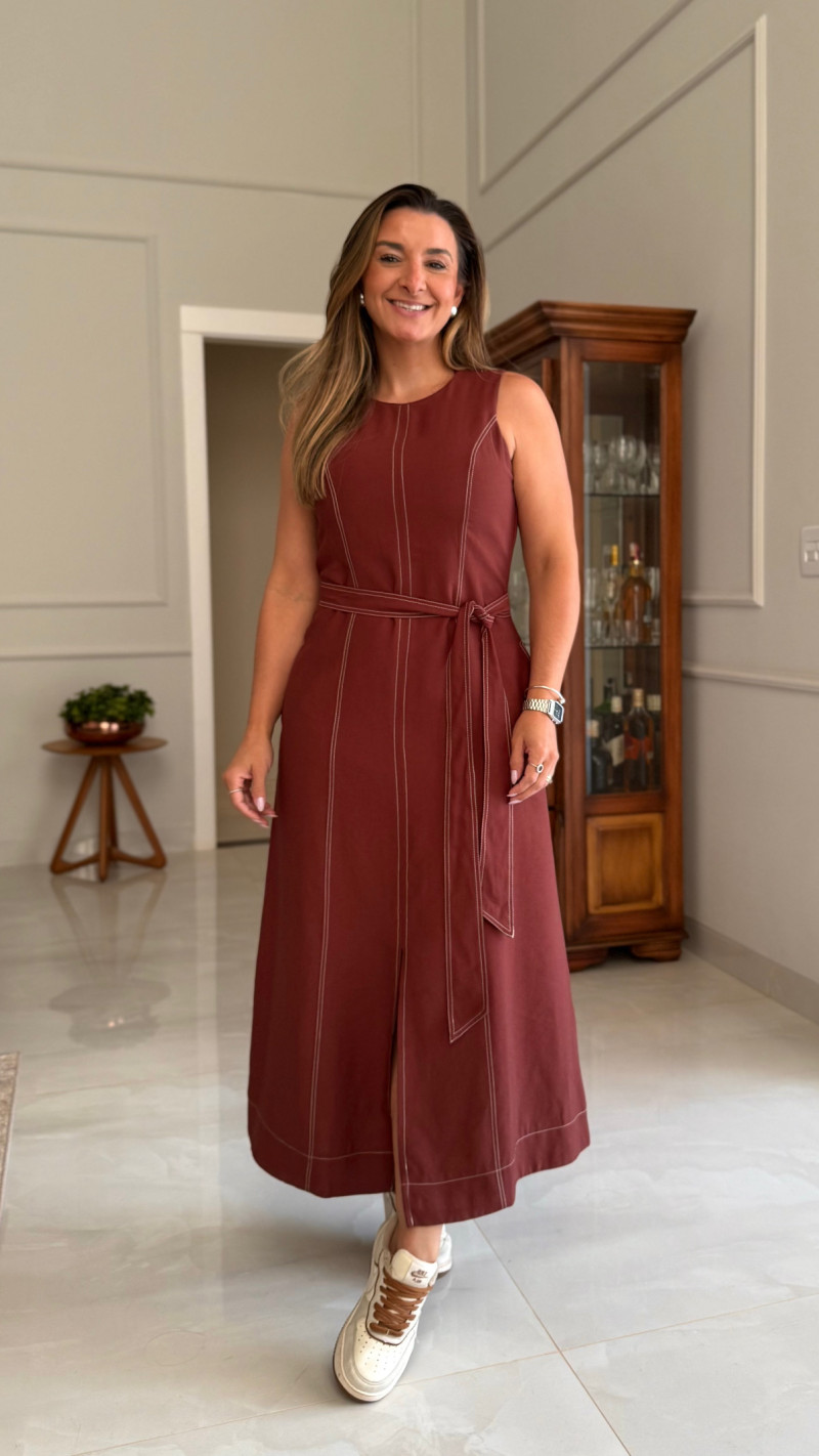 Vestido Midi Regata Lili