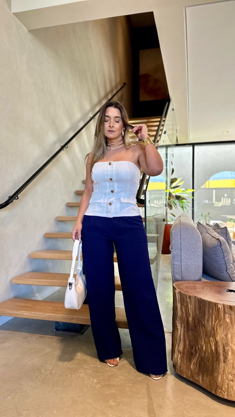 Calça Alfaiataria Pantalona Bruna
