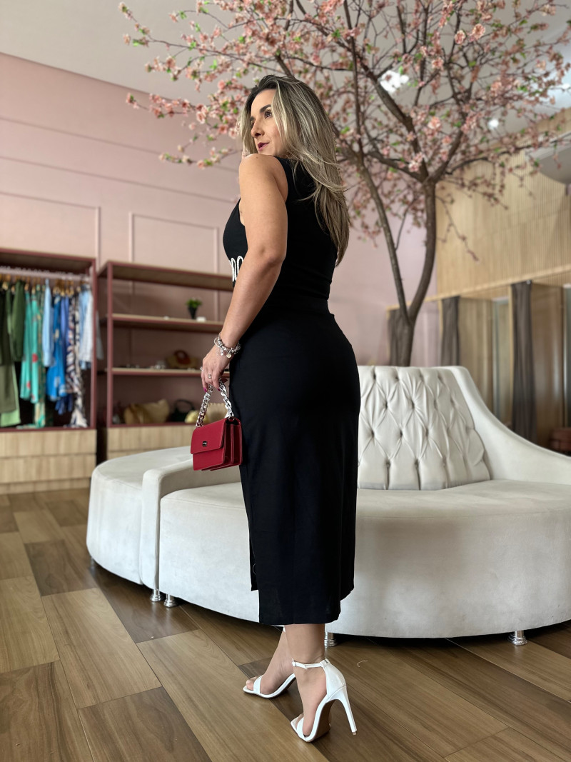 Conjunto Cropped E Saia Midi Leslie