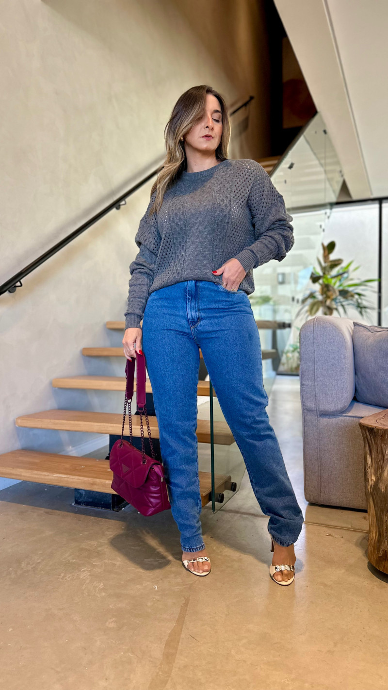 Blusa Manga Longa Tricot Samy