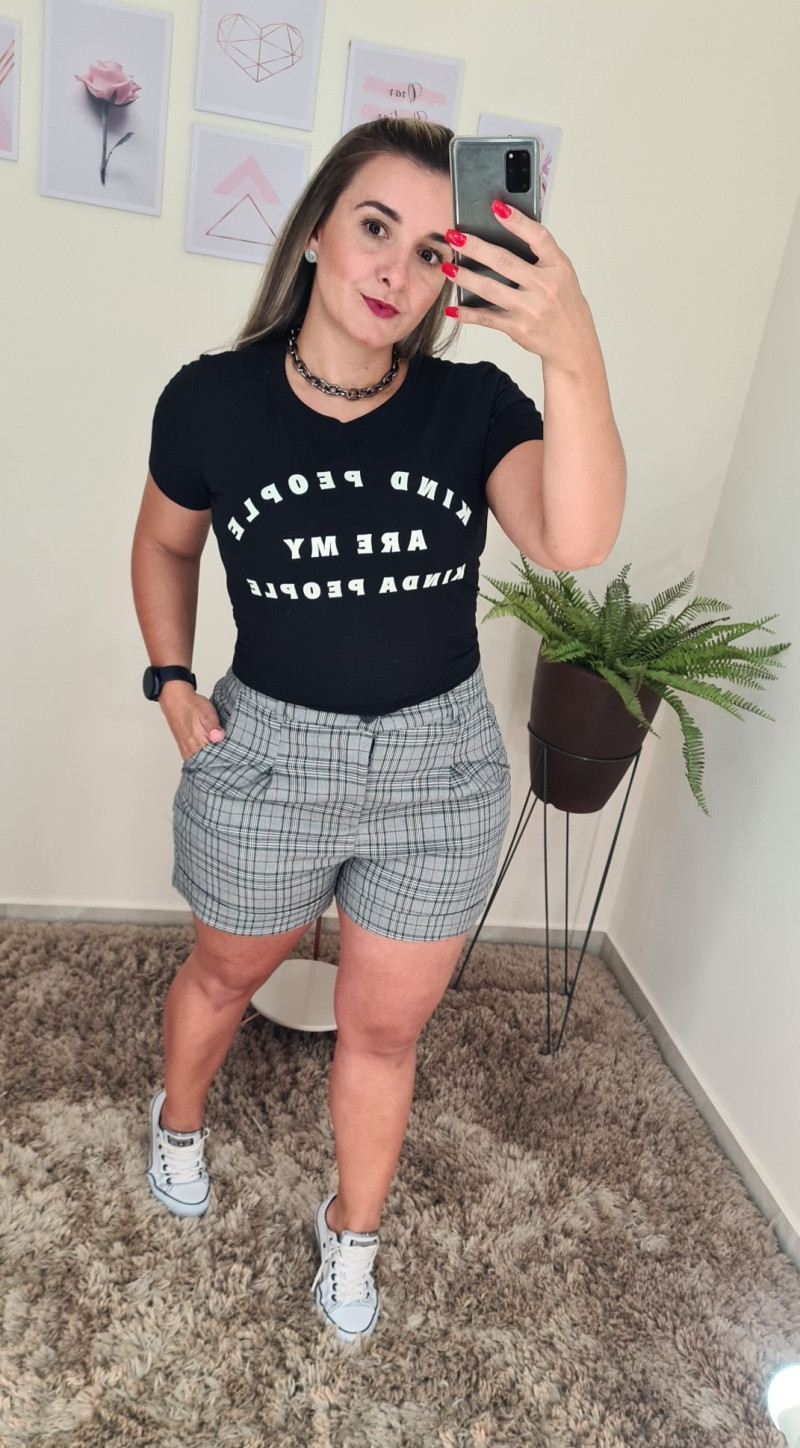 Short Alfaiataria Xadrez Shorts Daniele Fazan