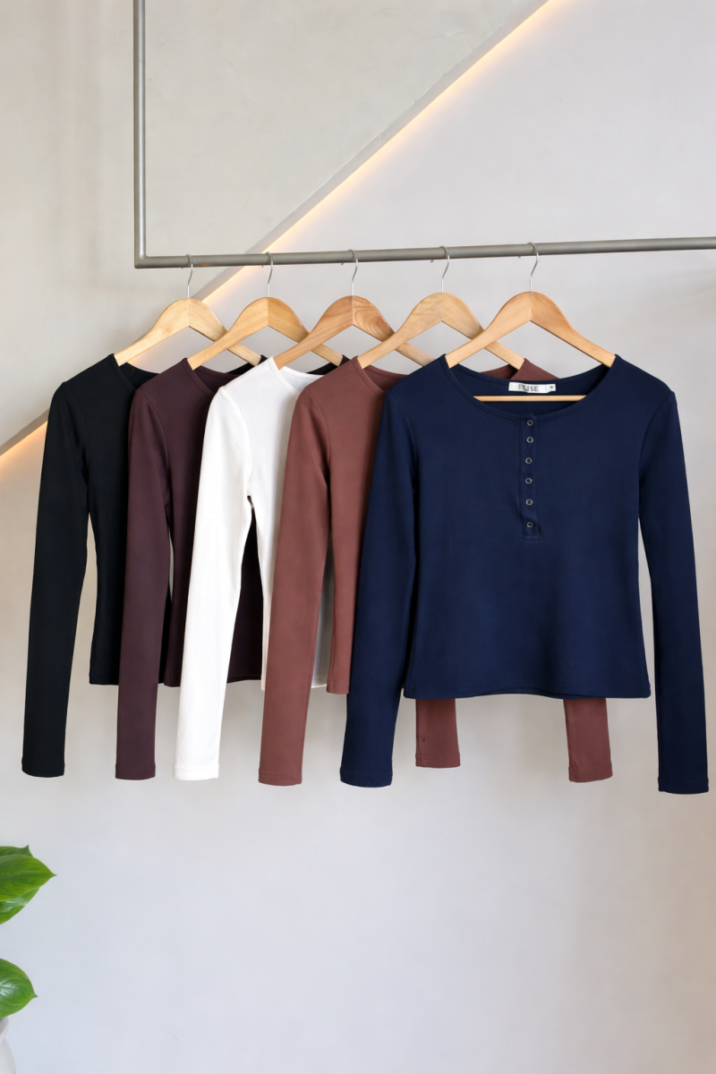 Blusa Manga Longa Detalhe Botões