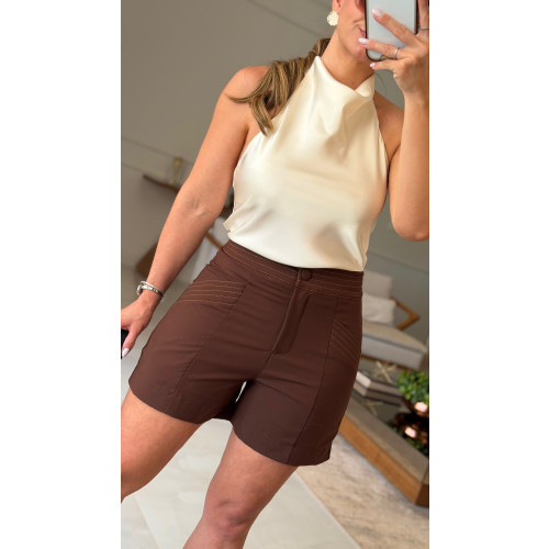 Short Alfaitaria Detalhe Pespontado Lili