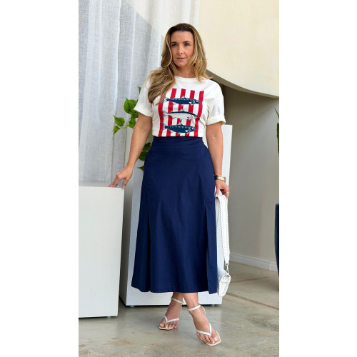 Saia Midi Com Amarração Sara 