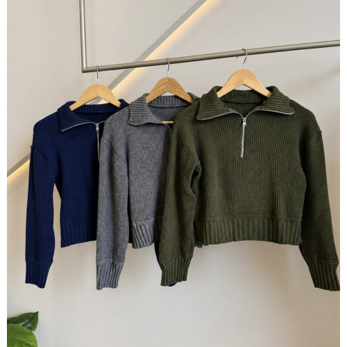 Blusa Tricot Manga Longa Lana