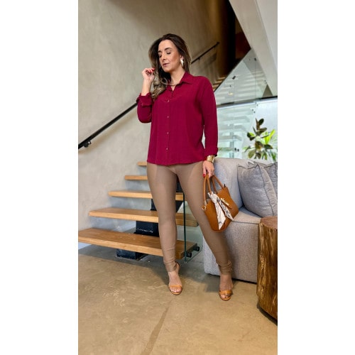 Camisa Básica Manga Longa Manuela