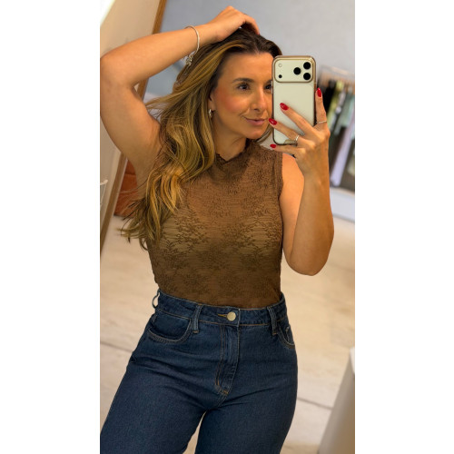 Blusa Regata Renda Jéssica