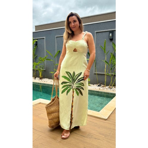 Vestido Longo Detalhe Alça Tauany