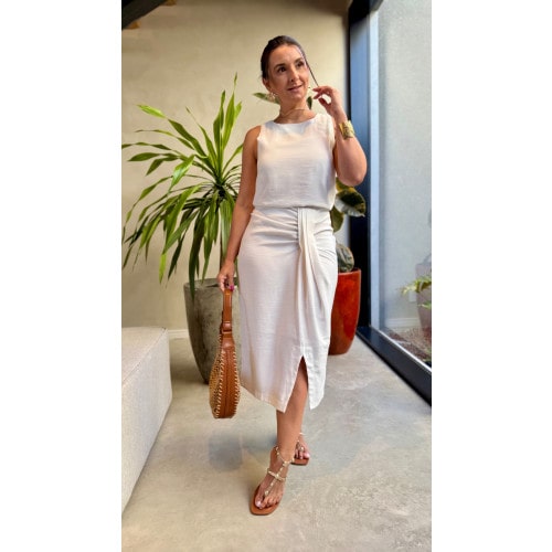 Conjunto Blusa E Saia Midi Tayná