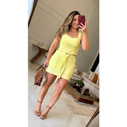 Conjunto Blusa E Shortsaia Andreia