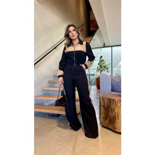Conjunto Jaqueta Bomber E Calça Pantalona Brenda
