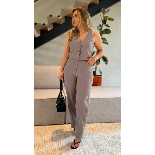 Conjunto Calça E Colete Lana 