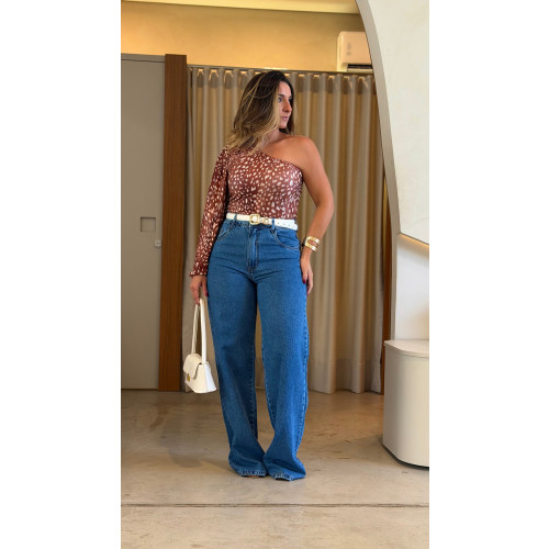 Calça Jeans Wide Leg Emilly
