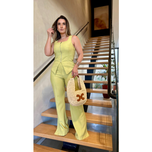 Conjunto Blusa E Calça Flare Gabi