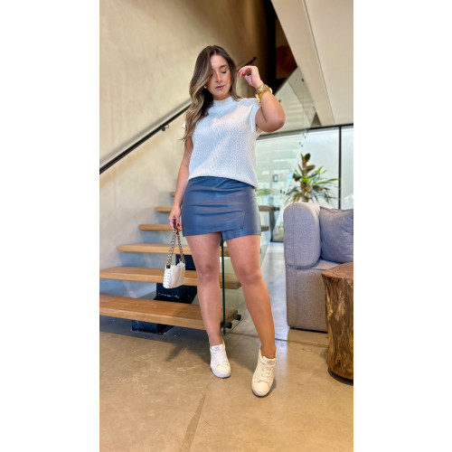 Saia Couro Fernanda 