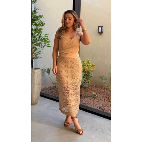 Conjunto Cropped E Saia Riviera 