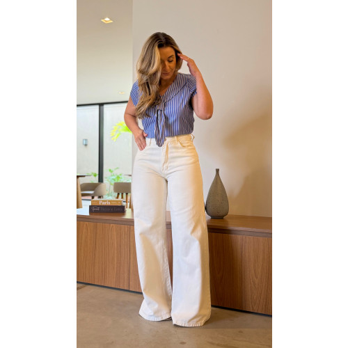 Calça Jeans Pantalona Stela