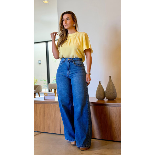 Calça Jeans Wide Super Lari