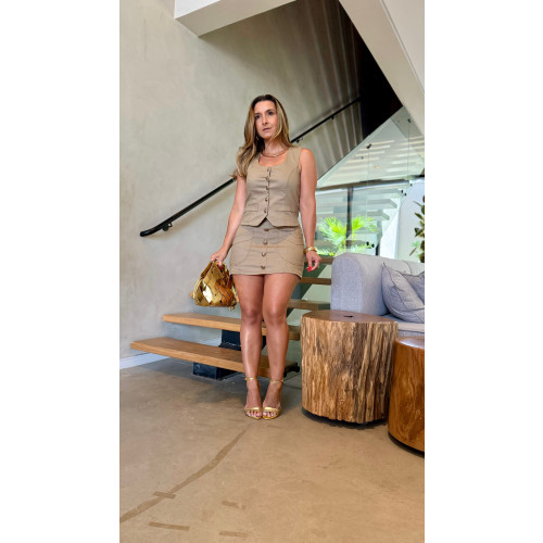 Conjunto Colete E Shortsaia Grazi