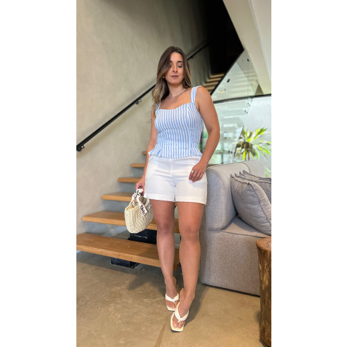 Short Social Com Detalhe Lateral Marina