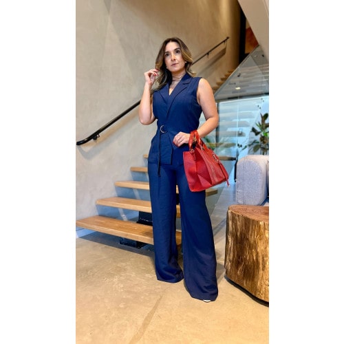 Conjunto Blusa Transpassada E Calça Fernanda