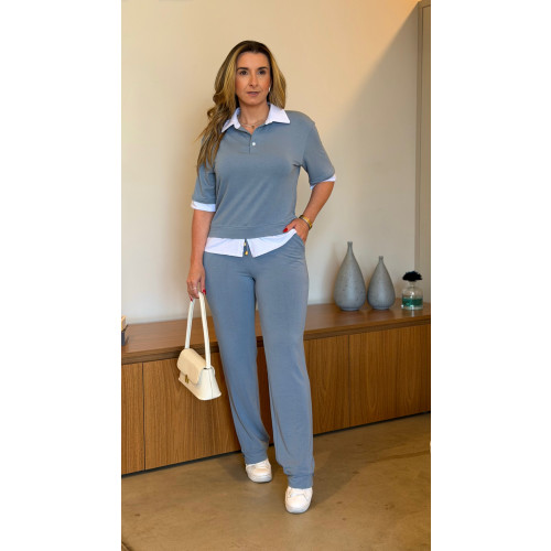 Conjunto Blusa E Calça Moletinho Bel 