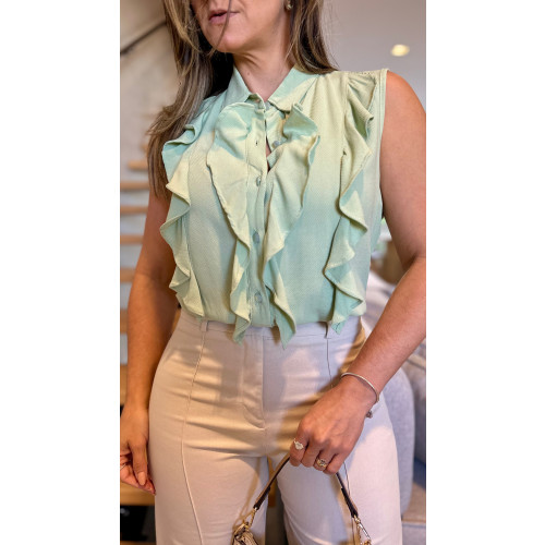 Blusa Regata Babados Maisa