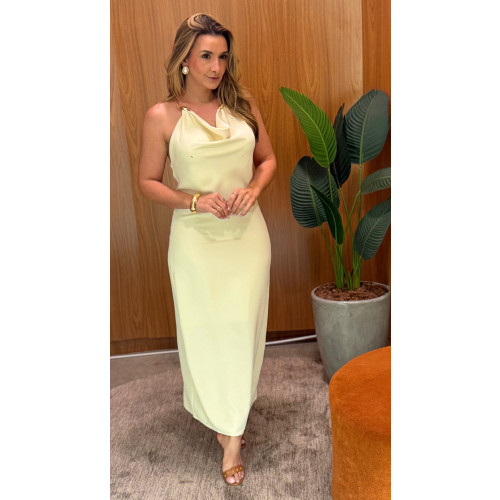 Vestido Detalhe Gola Bianca 