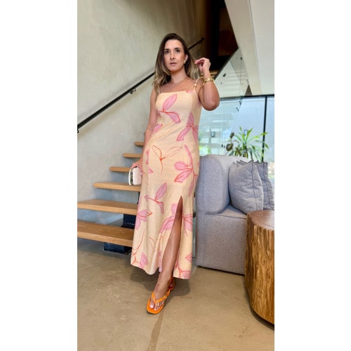 Vestido Midi Detalhe Alcinha Lari