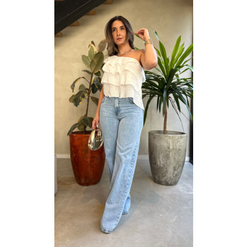 Calça Jeans Wide Leg Aurora