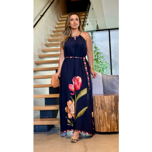 Vestido Longo Detalhe Busto Yasmin