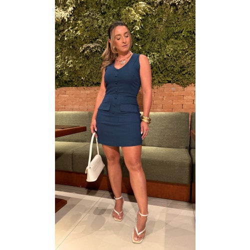 Macaquinho Shortsaia Linho Betina