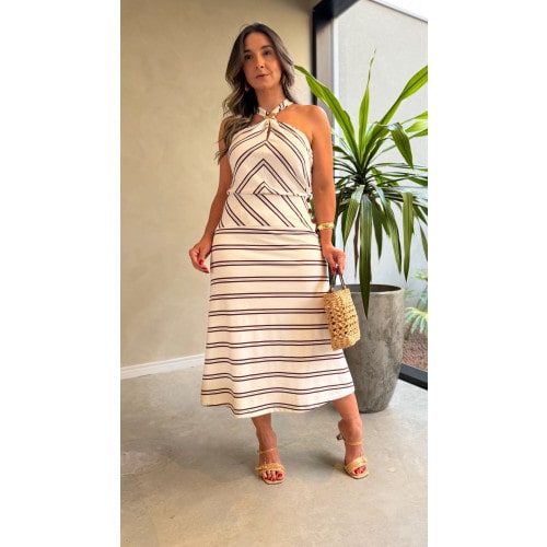 Conjunto Blusa E Saia Midi Janaina