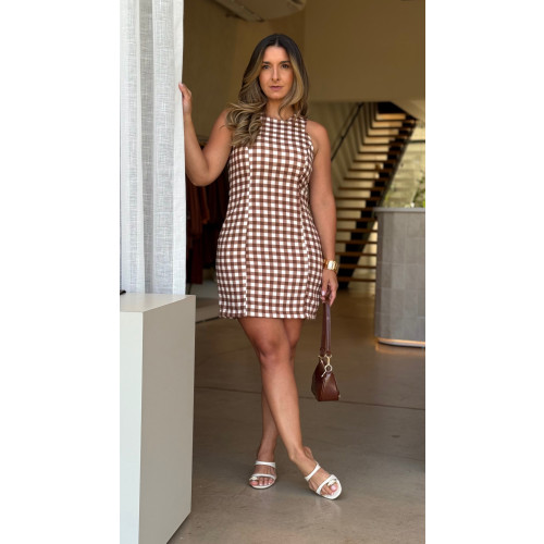Vestido Alfaiataria Xadrez