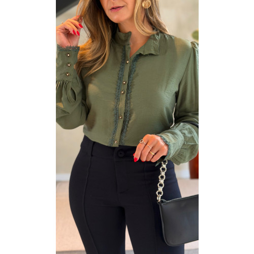 Camisa Detalhe Renda Helen