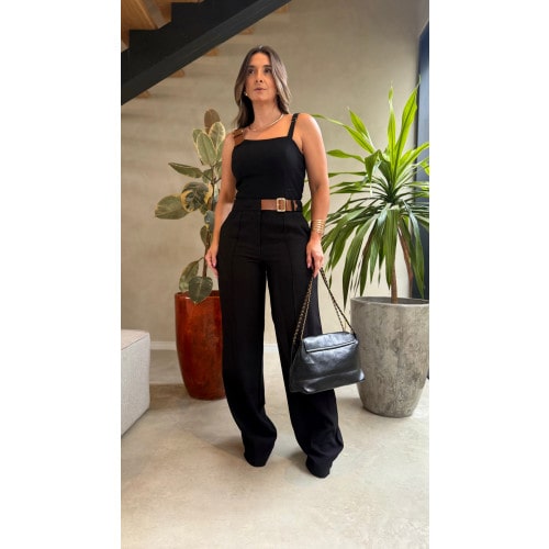Conjunto Cropped E Calça Rayssa