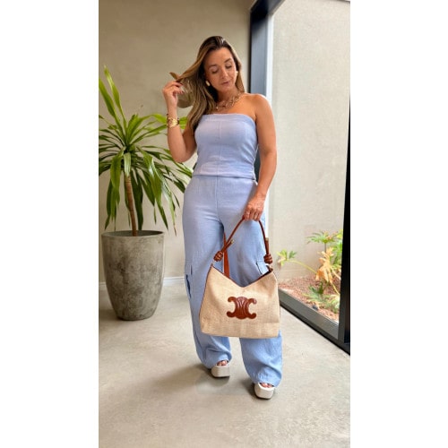 Conjunto Cropped E Calça Cargo Emy