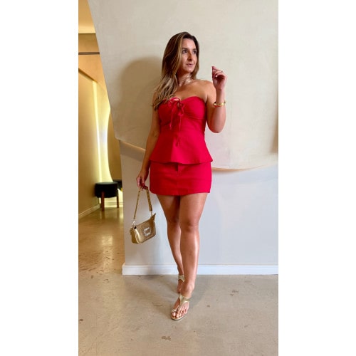 Conjunto Tomara Que Caia E Shortsaia Flavia