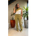 Conjunto Blusa E Calça Bicolor Sarah