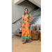 Vestido Midi Viscose Com Alcinha De Amarrar