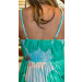 Vestido Midi Detalhe Decote Leonor 
