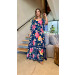 Vestido Longo Com Manga Bia