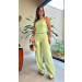 Conjunto Cropped E Calça Pantalona Vanessa