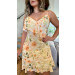 Vestido Alcinha Detalhe Babado Mel