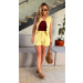 Conjunto Colete e Short Linho Rifka