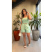 Conjunto Cropped E Short Linho Tamy